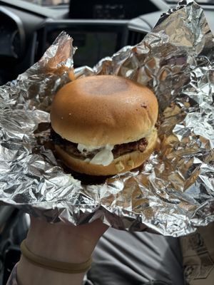 Olive burger   at Veg-n in Okemos