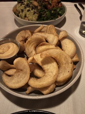Potato frites appetizer with vegan aioli  at The Rabbit Hole in Colorado Springs