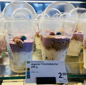 Vegan yogurt  at denn's Biomarkt in Reutlingen