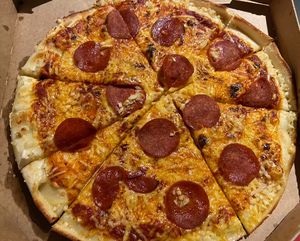 Vegan pepperoni pizza  at Domino's Pizza in Reutlingen