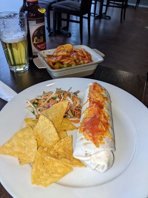 Vegan burrito spicy at Amigos Mexican Kitchen in Sheffield