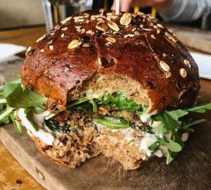 Original veggie burger at Submarine burger in Zagreb