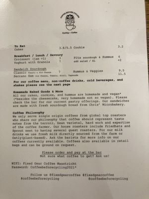   at Fixed Gear Coffee in Maastricht