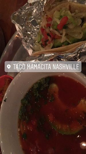 Tortilla soup and black bean taco with a side of plantains at Taco Mamacita in Nashville