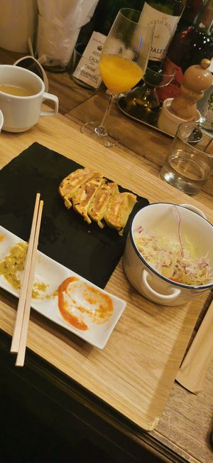I couldn't wait to eat at Champagne & Gyoza Bar in Osaka
