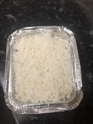Boiled rice at Mughal Massala in Tipton