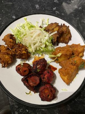 All vegan takeaway food   at Mughal Massala in Tipton