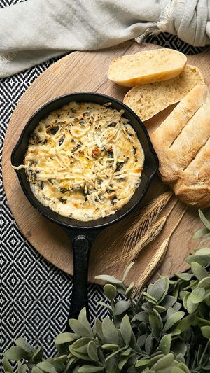 Spinach-Artichoke Dip  at Eat Plants in Toronto