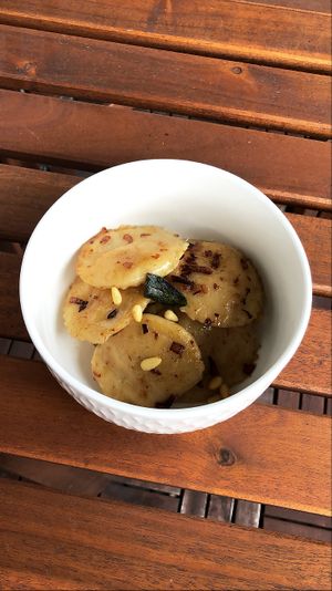 Butternut squash ravioli with brown butter sage sauce at Eat Plants in Toronto