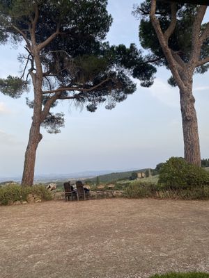 View from our table at Fattoria San Martino in Montepulciano