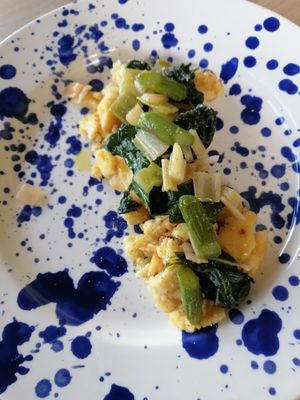 Veggie scramble at Fattoria San Martino in Montepulciano