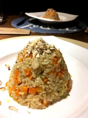 Risotto with Carrots & Lavender. Amazing! at Fattoria San Martino in Montepulciano