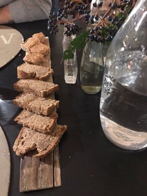 Apple and beer bread/ spiced focaccia at Fattoria San Martino in Montepulciano