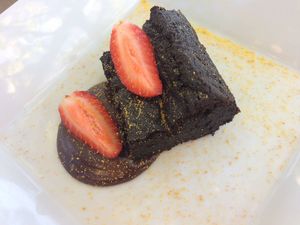 Chocolate cake w/ secret ingredient! at Fattoria San Martino in Montepulciano