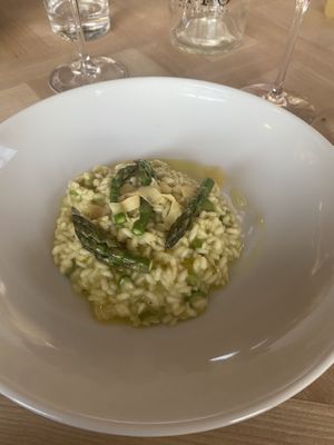 Asparagus risotto   at Fattoria San Martino in Montepulciano