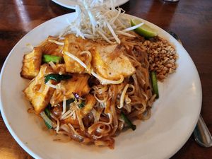 Vegan pad Thai!  at Kin Khao Thai Eatery in Crescent City
