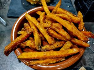 Sweet potato fries. at Davasa Burguer in Mallorca