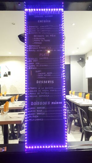 Carte de menu at Le Dodo Posé in Clichy