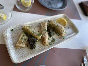 Stuffed cabbage leaves - Botanical Garden of Crete Restaurant  at Botanical Garden of Crete Restaurant in Crete