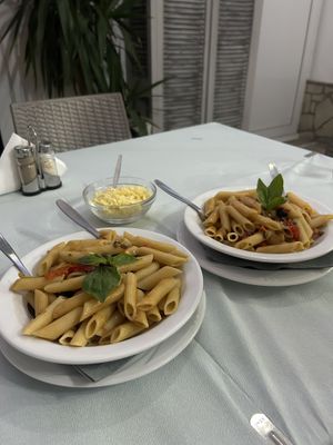 Vegan pasta  at Pizza Amici in Thasos