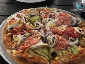   at Pizza Amici in Thasos