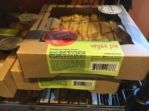 Pie at Natures Green Grocer Market in Peterborough