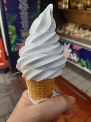 Vegan Mr Whippy in a GF cone! at Aloha in Sheringham