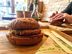 Beyond burguer at Jimmy'Z Vegan in Budapest