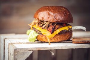 Portobello burger at Jimmy'Z Vegan in Budapest