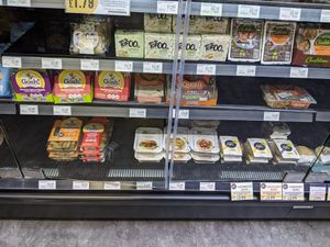 Tofus, Tempe and meat substitutes at Margiotta in Edinburgh