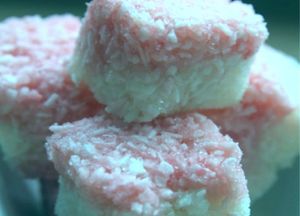 Sweet and succulent, Coconut Ice our latest addition to our range. at The Braes Vegan Artisan Confectioners in Berriedale