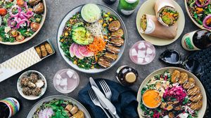 Welcome to Fafelle - A world of green and amazing flavors! Our food is vegetarian, almost completely vegan and the goal is for it to be healthy, sustainable, tasty and filling!  at Fafelle in Stockholm