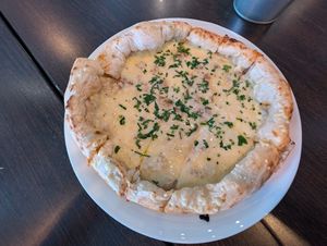 "Garlic bread" - yummy, but enormous! at Fat Toni's Pizzeria in Stroud