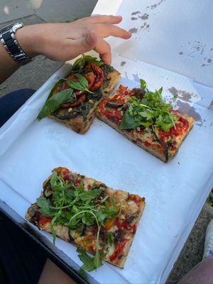 Vegan pizza  at Fat Toni's Pizzeria in Stroud