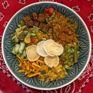 Moluccan vegan bowl at Sana Sini in The Hague