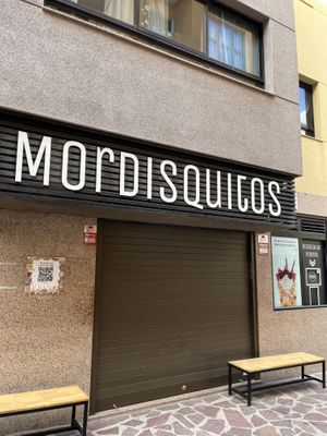 Outside  at Mordisquitos Cafe in Tenerife