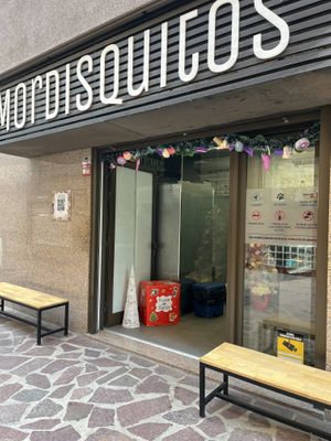 Outside  at Mordisquitos Cafe in Tenerife