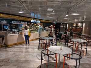 The venue. Very simple and cozy! at Kafé Plattan in Stockholm