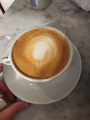 cappucino soy milk at Kafé Plattan in Stockholm