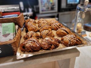Cinnamon buns at Kafé Plattan in Stockholm