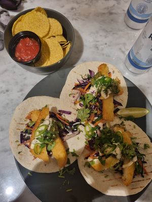 No fish tacos 🤤 at Kafé Plattan in Stockholm