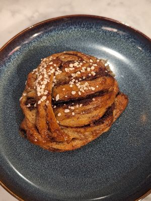 Bulle - cinnamon roll at Kafé Plattan in Stockholm