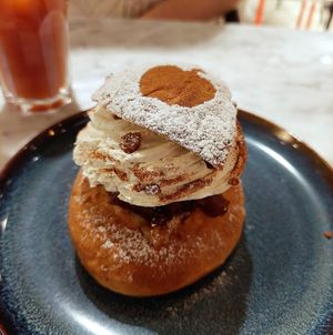 Apple pie "Semla" at Kafé Plattan in Stockholm