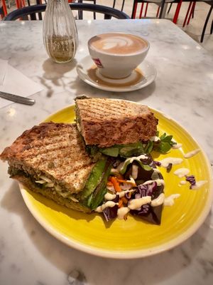 Pesto sandwich, this was awesome! at Kafé Plattan in Stockholm