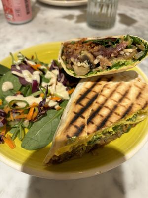Vegan Philly Steak Wrap   at Kafé Plattan in Stockholm