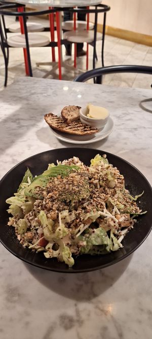 Crunchy avocado Caesar salad at Kafé Plattan in Stockholm
