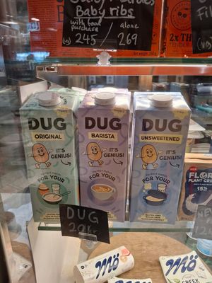 Potato milk at Kafé Plattan in Stockholm