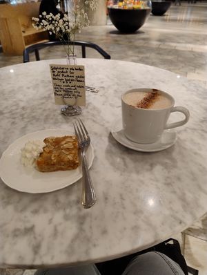 Hot chocolate and semla cake at Kafé Plattan in Stockholm