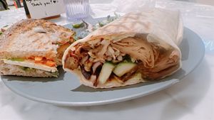 burrito de no chikin  at Kafé Plattan in Stockholm