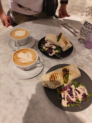 Philly cheese steak wrap at Kafé Plattan in Stockholm